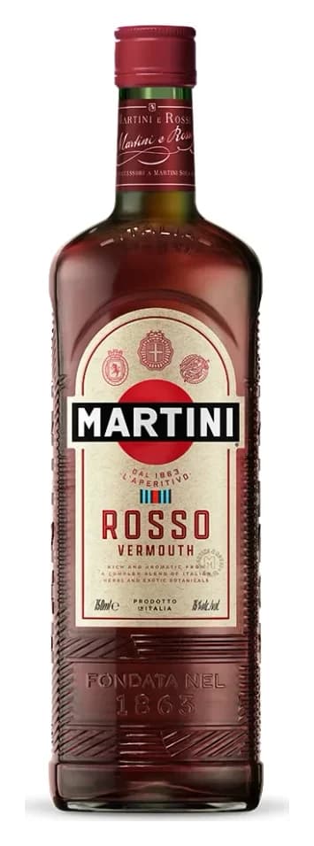Martini Rosso vermouth bottle
